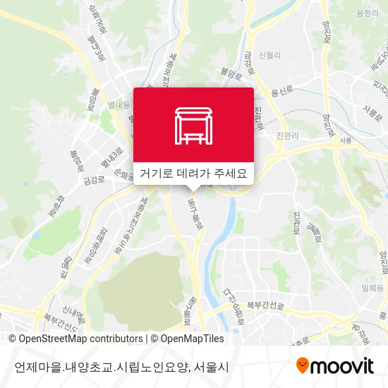 언제마을.내양초교.시립노인요양 지도