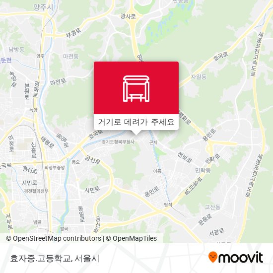 효자중.고등학교 지도