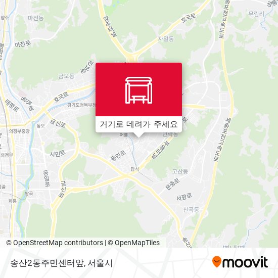 송산2동주민센터앞 지도
