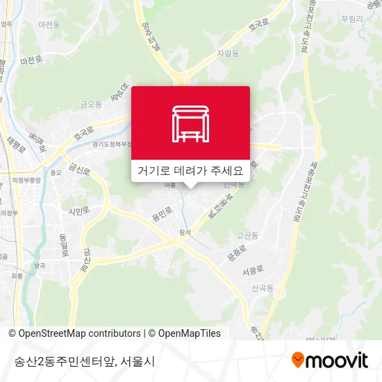 송산2동주민센터앞 지도