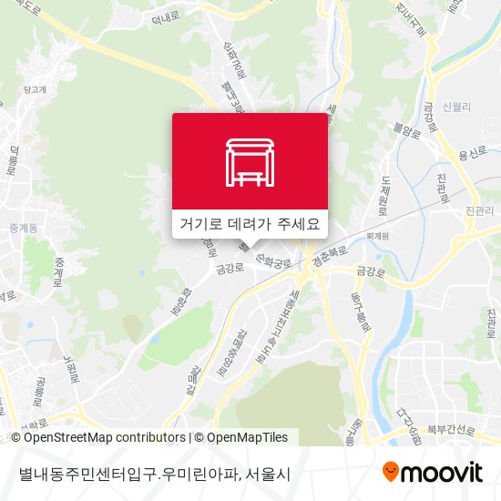 별내동주민센터입구.우미린아파 지도