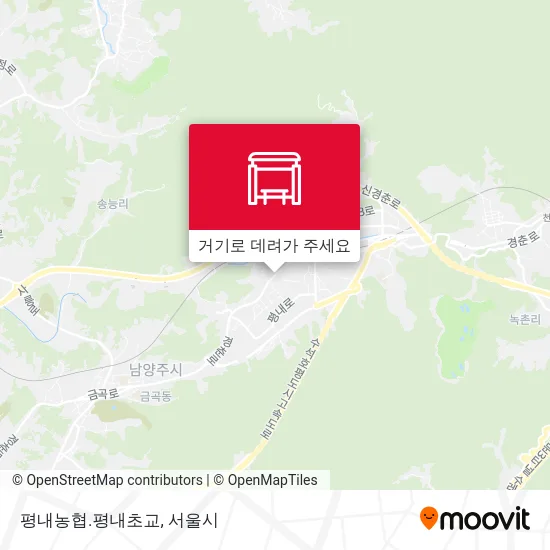 평내농협.평내초교 지도