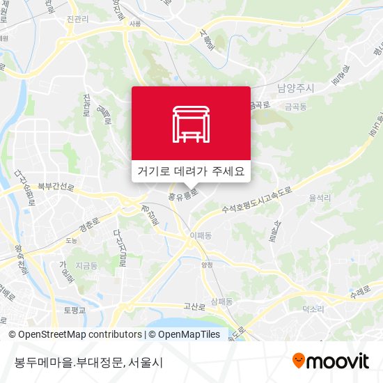 봉두메마을.부대정문 지도