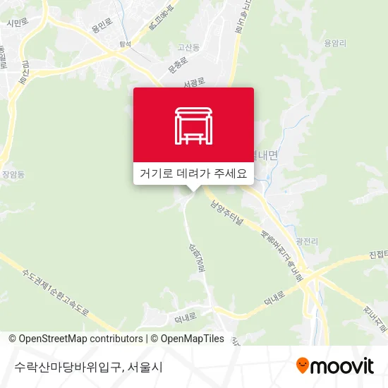 수락산마당바위입구 지도