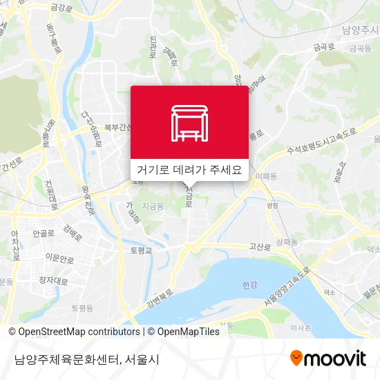 남양주체육문화센터 지도