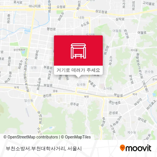 부천소방서.부천대학사거리 지도