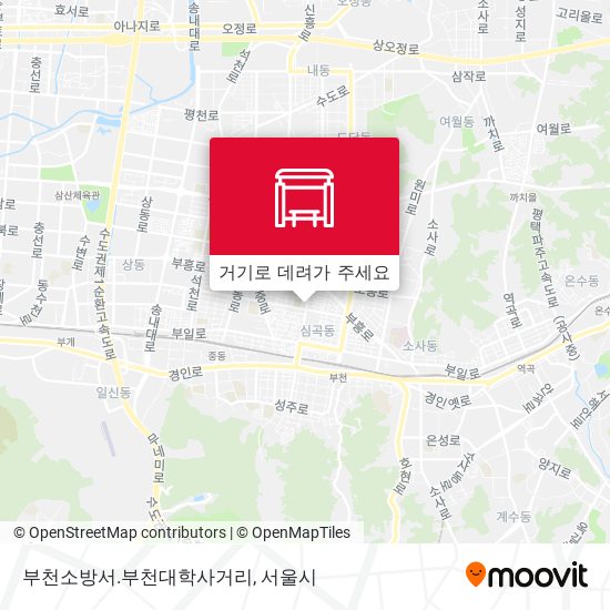 부천소방서.부천대학사거리 지도