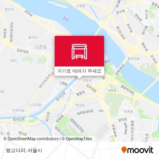 평교다리 지도