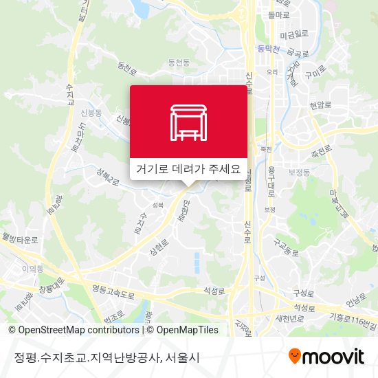 정평.수지초교.지역난방공사 지도