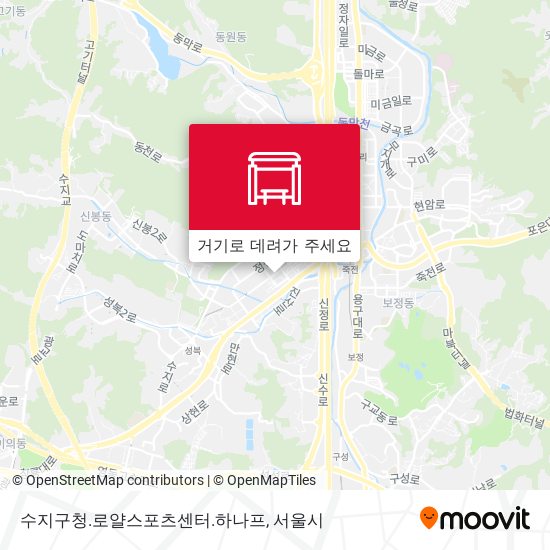 수지구청.로얄스포츠센터.하나프 지도