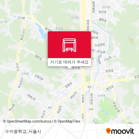 수지중학교 지도