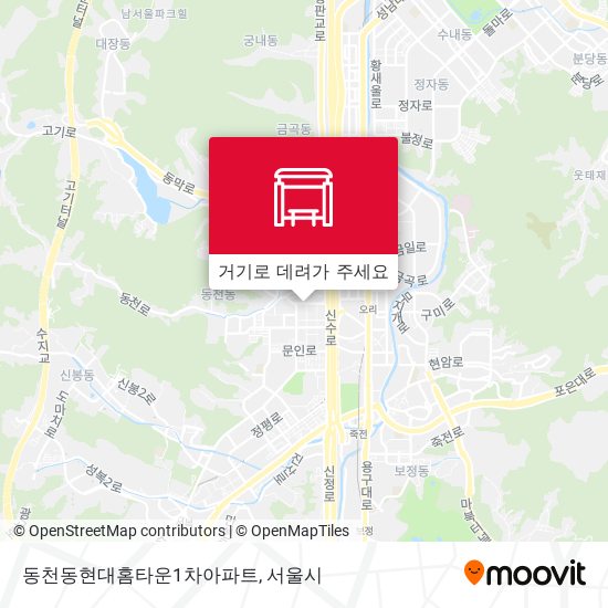 동천동현대홈타운1차아파트 지도