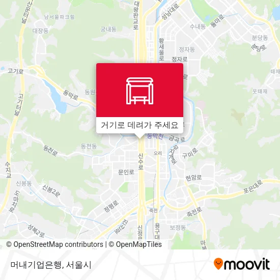 머내기업은행 지도