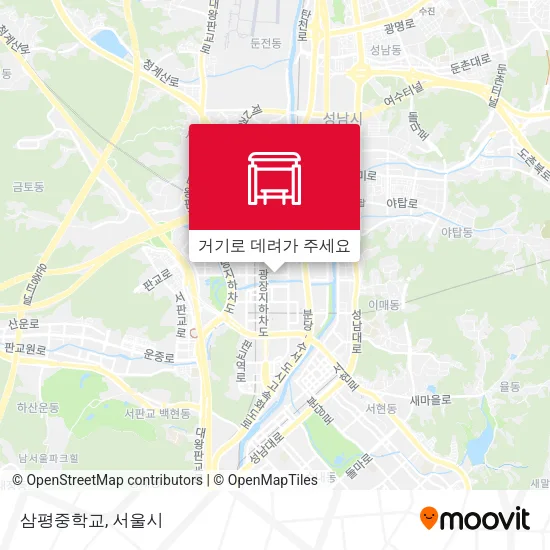 삼평중학교 지도