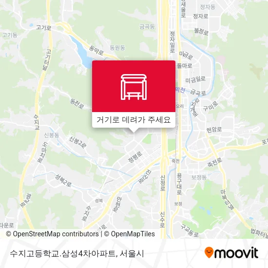 수지고등학교.삼성4차아파트 지도