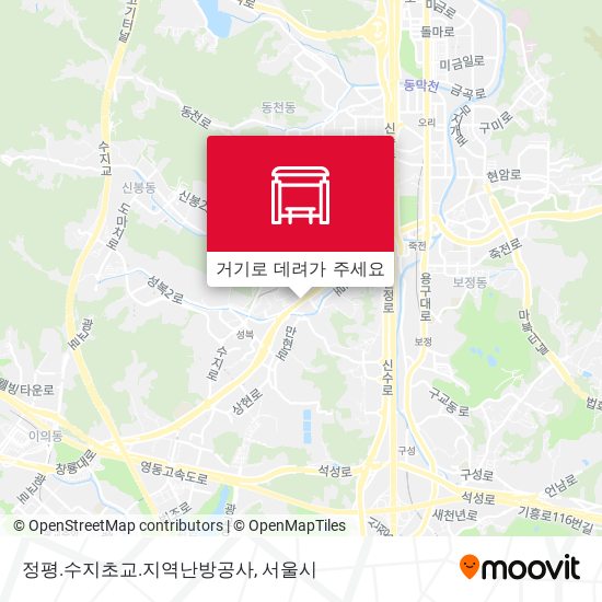 정평.수지초교.지역난방공사 지도