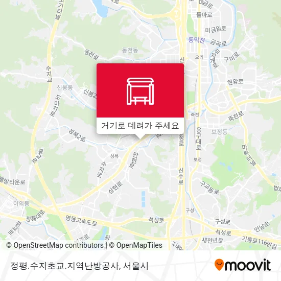 정평.수지초교.지역난방공사 지도