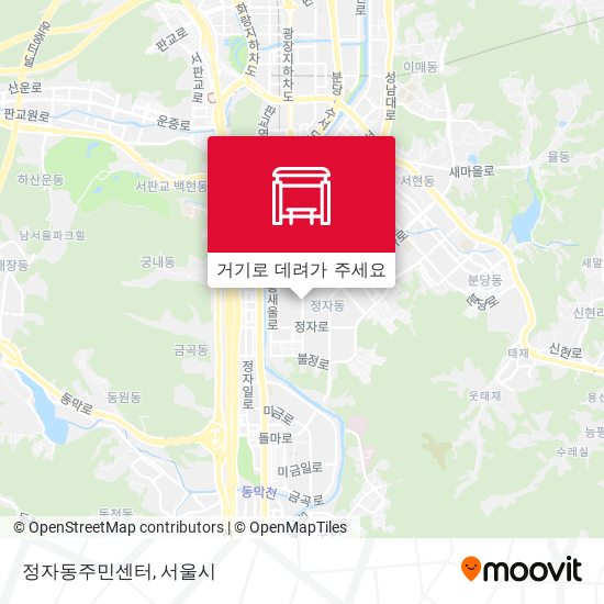 정자동주민센터 지도