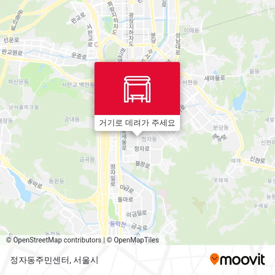 정자동주민센터 지도
