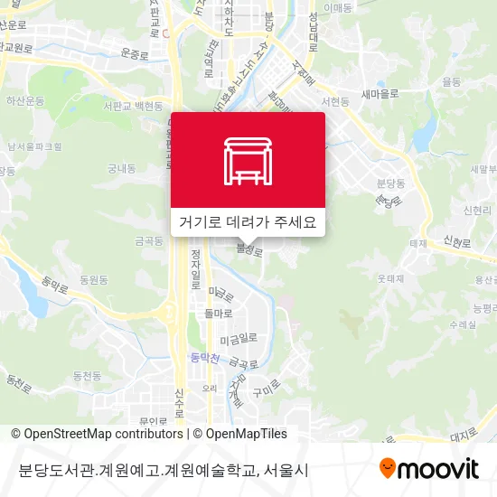 분당도서관.계원예고.계원예술학교 지도