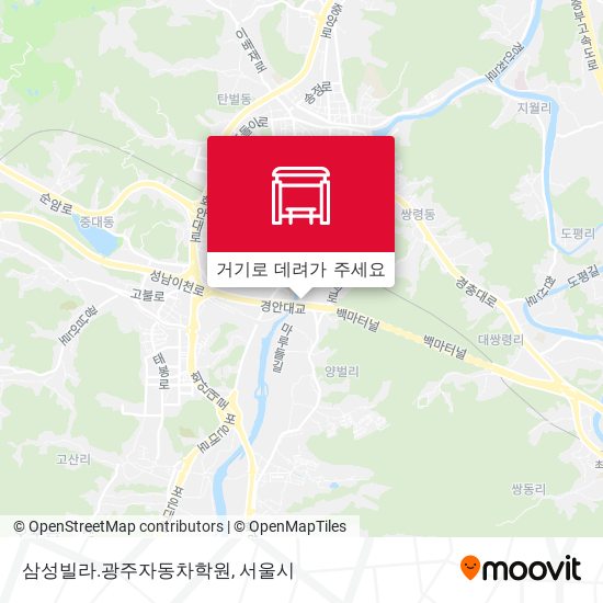 삼성빌라.광주자동차학원 지도