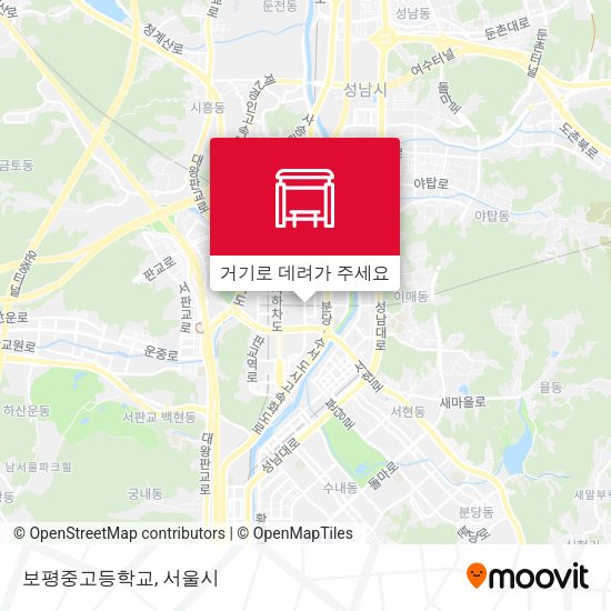 보평중고등학교 지도