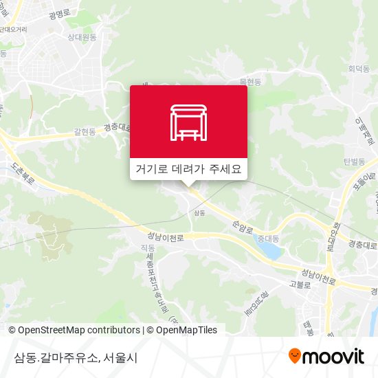 삼동.갈마주유소 지도