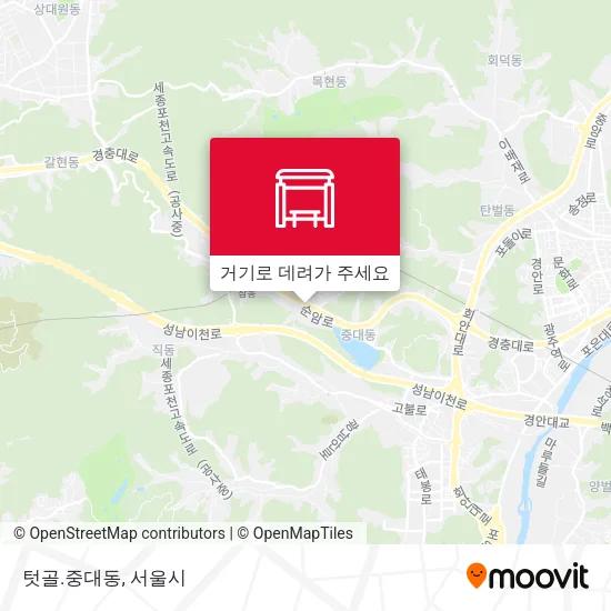 텃골.중대동 지도