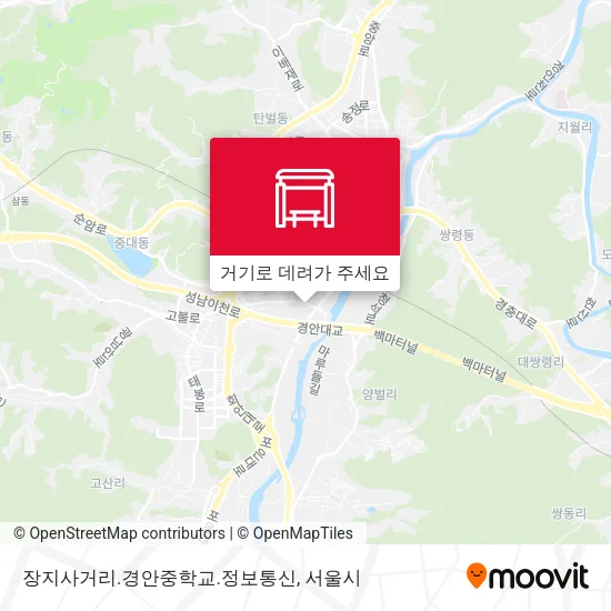장지사거리.경안중학교.정보통신 지도