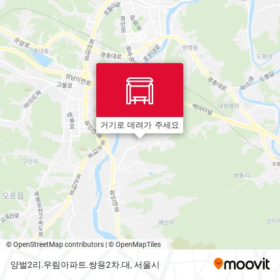 양벌2리.우림아파트.쌍용2차.대 지도