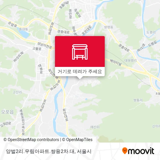 양벌2리.우림아파트.쌍용2차.대 지도