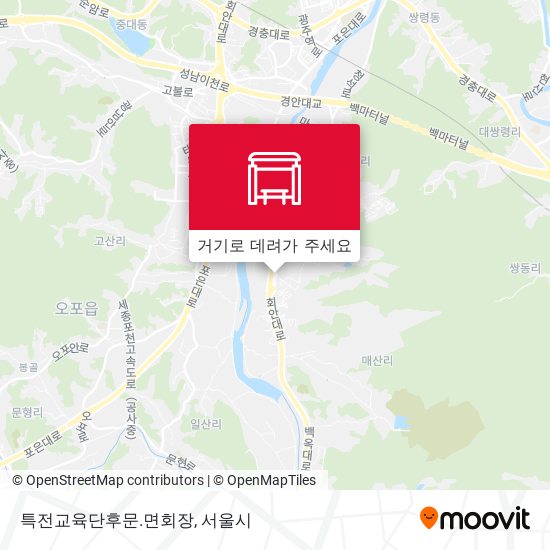 특전교육단후문.면회장 지도