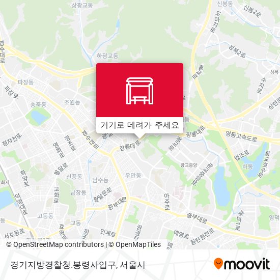 경기지방경찰청.봉령사입구 지도