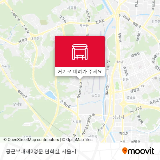 공군부대제2정문.면회실 지도