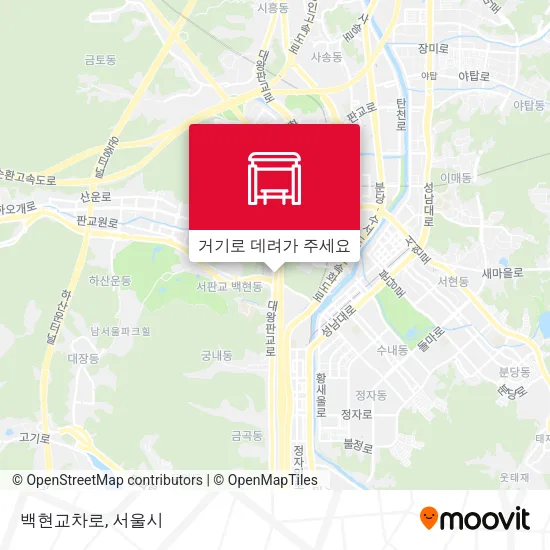 백현교차로 지도