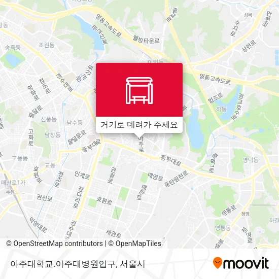 아주대학교.아주대병원입구 지도