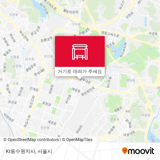 Kt동수원지사 지도