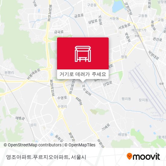 영조아파트.푸르지오아파트 지도