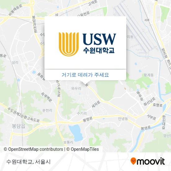 수원대학교 지도
