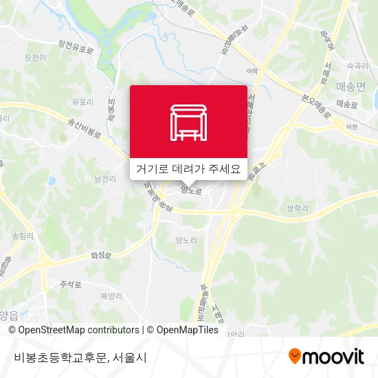 비봉초등학교후문 지도