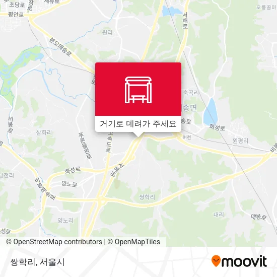 쌍학리 지도