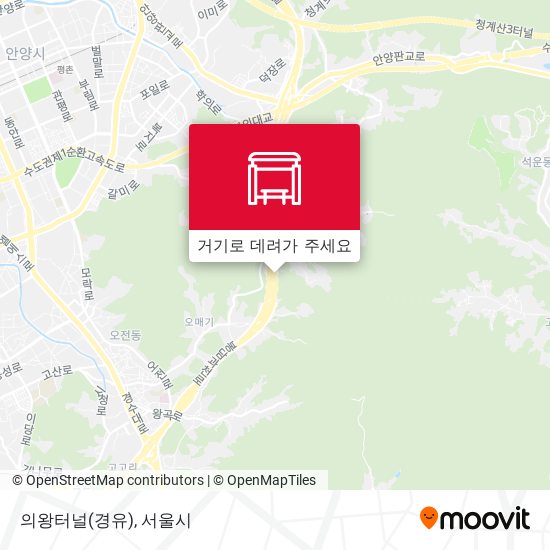 의왕터널(경유) 지도