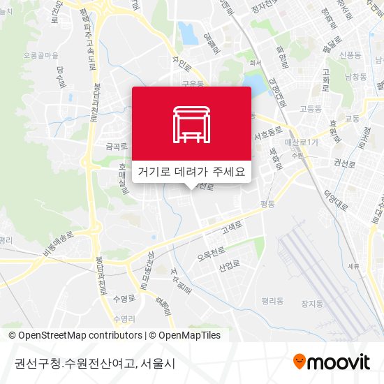 권선구청.수원전산여고 지도