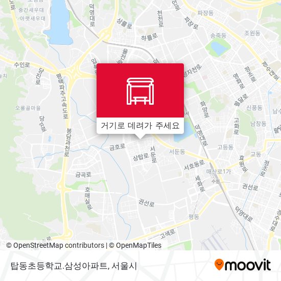 탑동초등학교.삼성아파트 지도