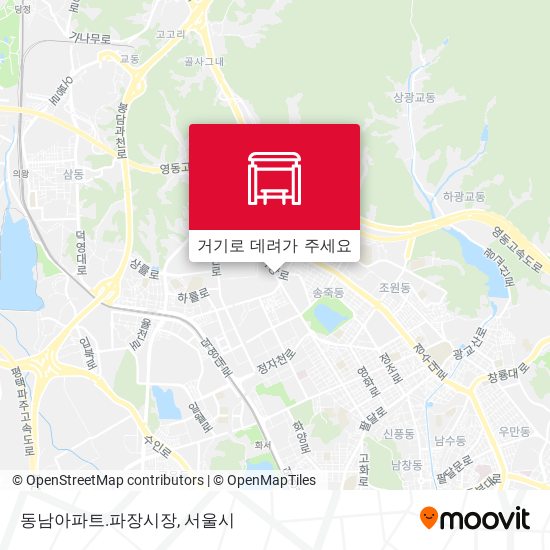 동남아파트.파장시장 지도