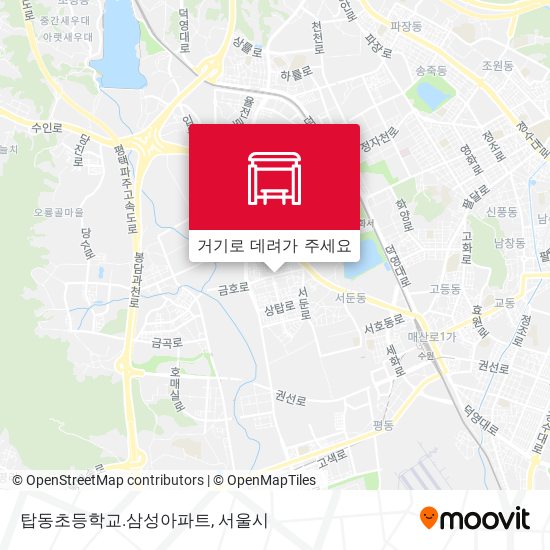 탑동초등학교.삼성아파트 지도