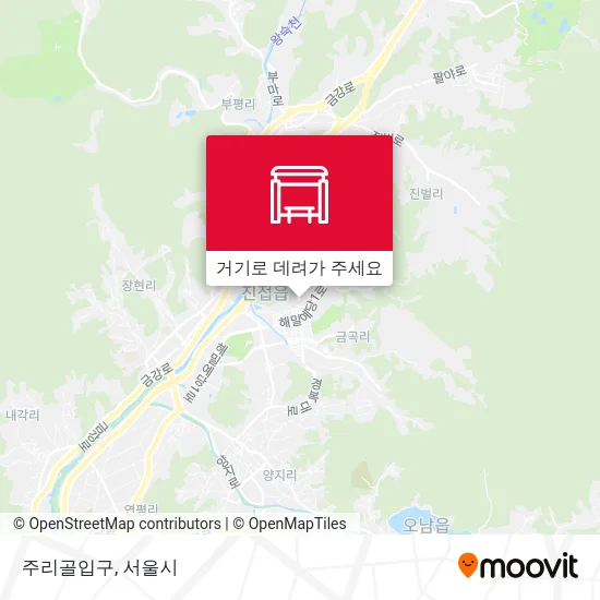 주리골입구 지도