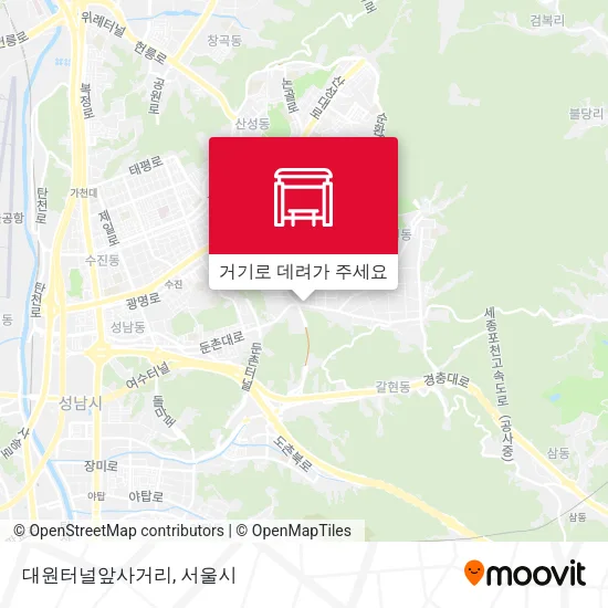 대원터널앞사거리 지도