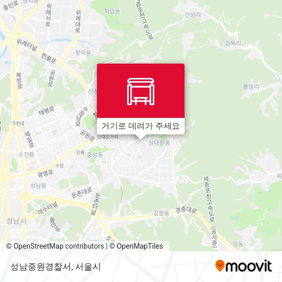 성남중원경찰서 지도