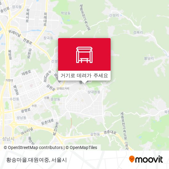 황송마을.대원여중 지도